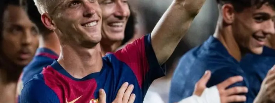 Olmo publicó una foto con la camiseta del Barcelona