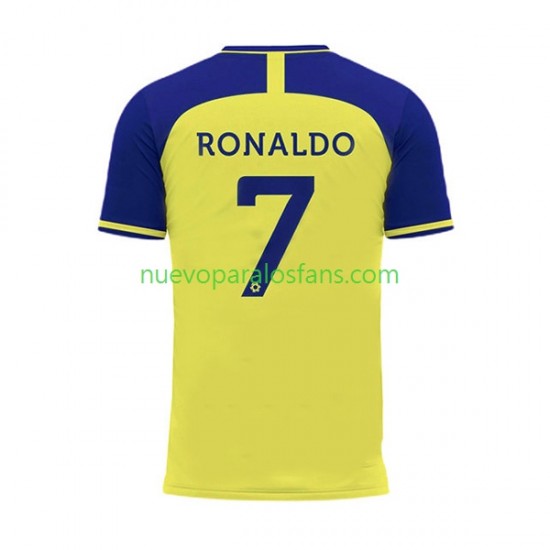 Camiseta de Fútbol Al-Nassr Ronaldo 7 Hombre Casa 2022-2023 Manga Corta