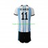 Camiseta de Fútbol Argentina Di Maria 11 Niño Casa Copa Mundial 2022 Manga Corta