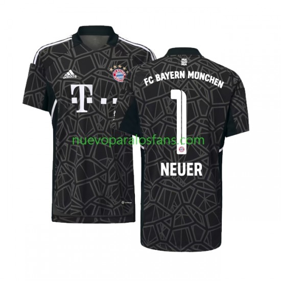 Camiseta de Fútbol Bayern de Múnich Manuel Neuer 1 Portero Hombre Exterior 2022-2023 Manga Corta