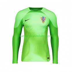 Camiseta de Fútbol Croacia Portero Hombre Exterior Copa Mundial 2022 Manga Larga