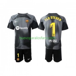 Camiseta de Fútbol FC Barcelona Ter Stegen 1 Portero Niño Exterior 2022-2023 Manga Corta