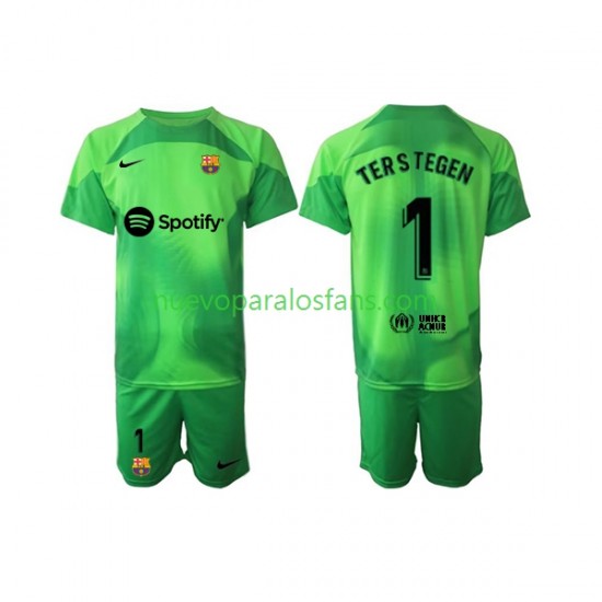 Camiseta de Fútbol FC Barcelona Ter Stegen 1 Portero Niño Casa 2022-2023 Manga Corta