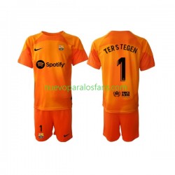 Camiseta de Fútbol FC Barcelona Ter Stegen 1 Portero Niño Tercera 2022-2023 Manga Corta