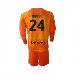 Camiseta de Fútbol Inter Milan Andre Onana 24 Portero Niño Cuarto 2022-2023 Manga Larga