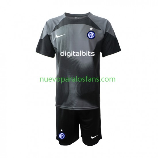 Camiseta de Fútbol Inter Milan Portero Niño Casa 2022-2023 Manga Corta