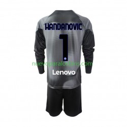 Camiseta de Fútbol Inter Milan Samir Handanovic 1 Portero Niño Casa 2022-2023 Manga Larga