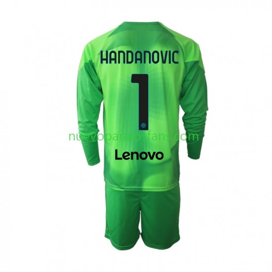 Camiseta de Fútbol Inter Milan Samir Handanovic 1 Portero Niño Tercera 2022-2023 Manga Larga