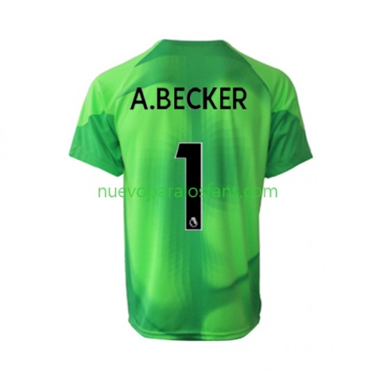 Camiseta de Fútbol Liverpool A.Becker 1 Portero Hombre Tercera 2022-2023 Manga Corta
