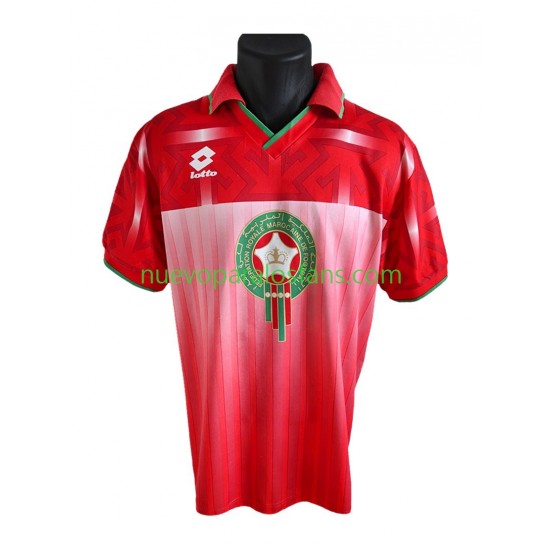 Camiseta de Fútbol Marruecos Retro Hombre Casa 1994 Manga Corta