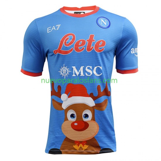 Camiseta de Fútbol Napoli Xmas Hombre Casa 2022-2023 Manga Corta
