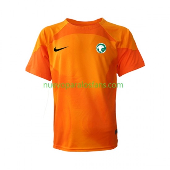Camiseta de Fútbol Arabia Saudita Portero Hombre Exterior Copa Mundial 2022 Manga Corta