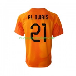 Camiseta de Fútbol Arabia Saudita Mohammed Al-Owais 21 Portero Hombre Exterior Copa Mundial 2022 Manga Corta