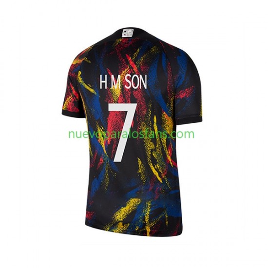 Camiseta de Fútbol Corea Del Sur Son Heung-min 7 Hombre Exterior Copa Mundial 2022 Manga Corta
