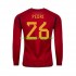 Camiseta de Fútbol España PEDRI 26 Hombre Casa Copa Mundial 2022 Manga Larga