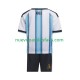 Camiseta de Fútbol Argentina Niño Casa Copa Mundial 2026 Manga Corta