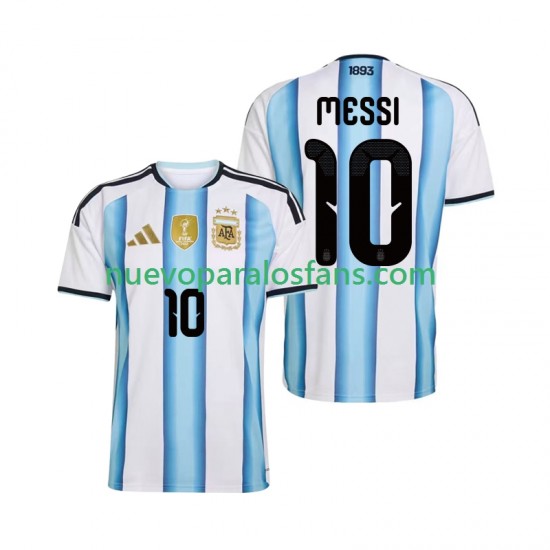 Camiseta de Fútbol Argentina Lionel Messi 10 Hombre Casa Copa Mundial 2026 Manga Corta
