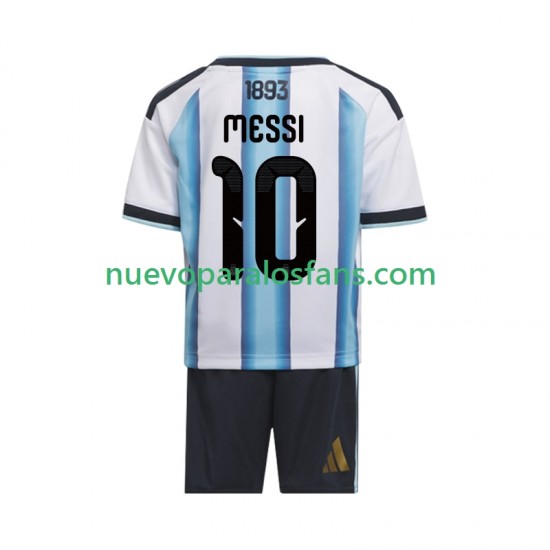 Camiseta de Fútbol Argentina Lionel Messi 10 Niño Casa Copa Mundial 2026 Manga Corta