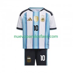 Camiseta de Fútbol Argentina Lionel Messi 10 Niño Casa Copa Mundial 2026 Manga Corta