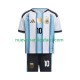 Camiseta de Fútbol Argentina Lionel Messi 10 Niño Casa Copa Mundial 2026 Manga Corta