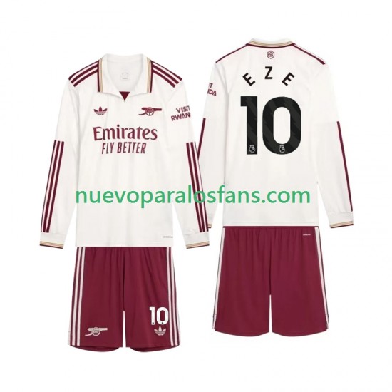 Camiseta de Fútbol Arsenal Eze 10 Niño Tercera 2025-2026 Manga Larga