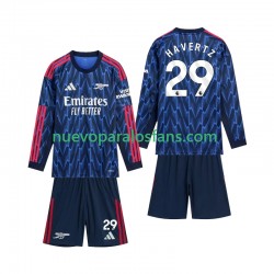 Camiseta de Fútbol Arsenal Havertz 29 Niño Exterior 2025-2026 Manga Larga