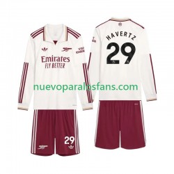 Camiseta de Fútbol Arsenal Havertz 29 Niño Tercera 2025-2026 Manga Larga