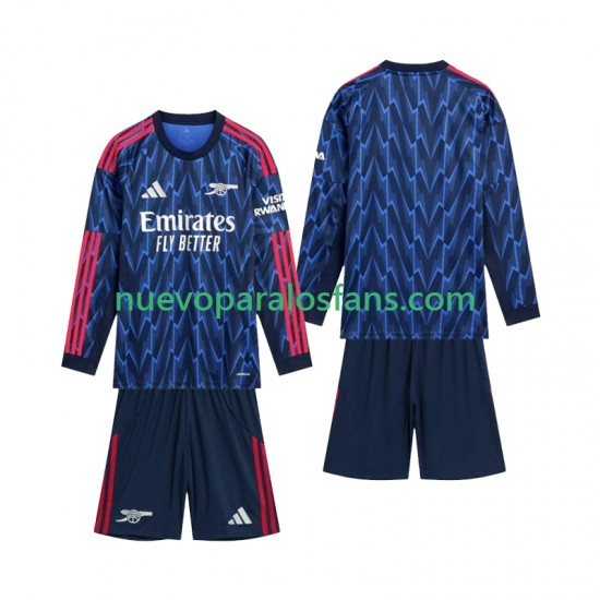 Camiseta de Fútbol Arsenal Niño Exterior 2025-2026 Manga Larga