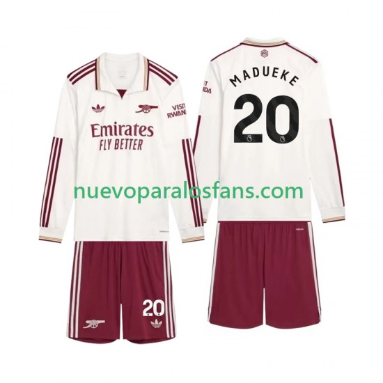 Camiseta de Fútbol Arsenal Madueke 20 Niño Tercera 2025-2026 Manga Larga
