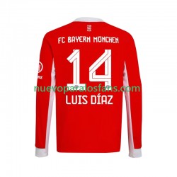 Camiseta de Fútbol Bayern de Múnich Luis Diaz 14 Hombre Casa 2025-2026 Manga Larga