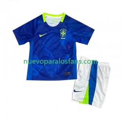 Camiseta de Fútbol Brasil Niño Exterior 2025-2026 Manga Corta