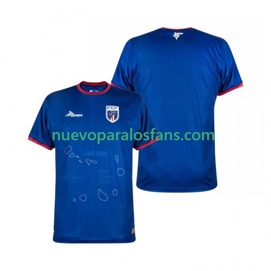 Camiseta de Fútbol Cape Verde Hombre Casa 2024-2025 Manga Corta