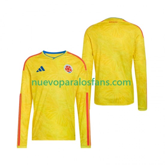 Camiseta de Fútbol Colombia Hombre Casa Copa Mundial 2026 Manga Larga