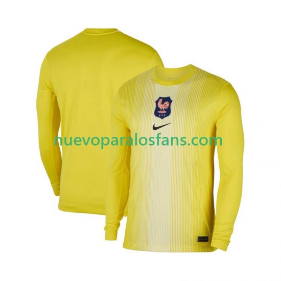 Camiseta de Fútbol Francia Portero Hombre Casa 2025 Manga Larga