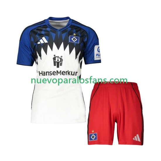 Camiseta de Fútbol Hamburger SV Niño Casa 2025-2026 Manga Corta