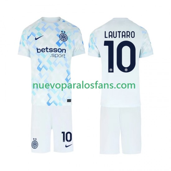 Camiseta de Fútbol Inter Milan Lautaro Martinez 10 Niño Exterior 2025-2026 Manga Corta