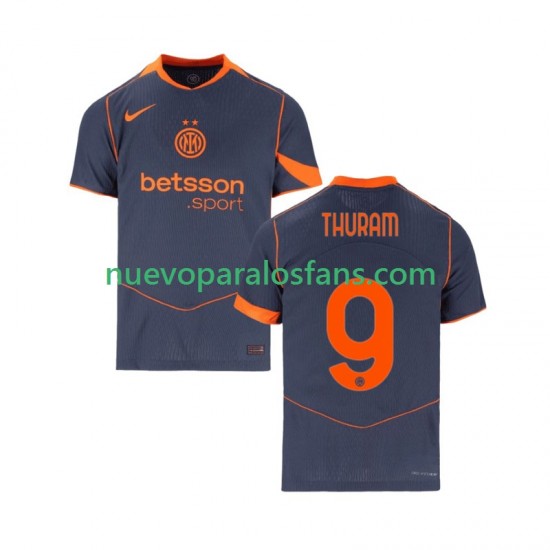 Camiseta de Fútbol Inter Milan Marcus Thuram 9 Hombre Tercera 2025-2026 Manga Corta