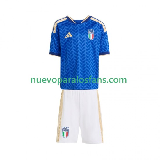 Camiseta de Fútbol Italia Niño Casa Copa Mundial 2026 Manga Corta