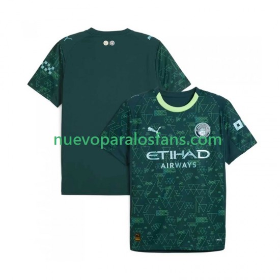 Camiseta de Fútbol Manchester City Hombre Cuarto 2025-2026 Manga Corta
