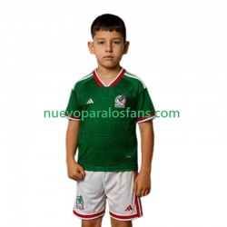 Camiseta de Fútbol México Niño Casa Copa Mundial 2026 Manga Corta