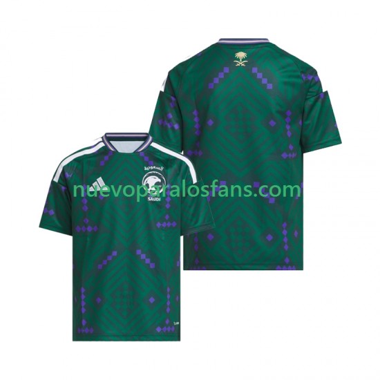 Camiseta de Fútbol Arabia Saudita Niño Casa Copa Mundial 2026 Manga Corta