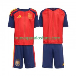 Camiseta de Fútbol España Niño Casa Copa Mundial 2026 Manga Corta
