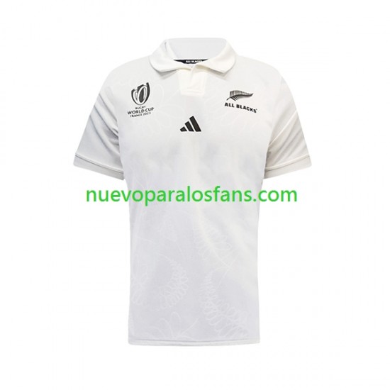 Camiseta de Fútbol ALL BLACKS Hombre Exterior Rugby World Cup 2023 Manga Corta
