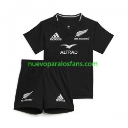 Camiseta de Fútbol ALL BLACKS Niño Casa Rugby 2023 Manga Corta