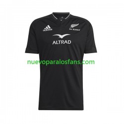 Camiseta de Fútbol ALL BLACKS Hombre Casa Rugby 2023 Manga Corta