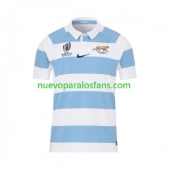 Camiseta de Fútbol Argentina Hombre Casa Rugby World Cup 2023 Manga Corta