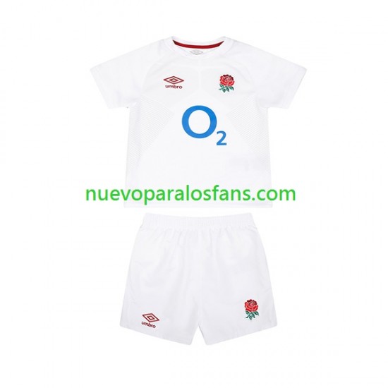Camiseta de Fútbol Inglaterra Niño Casa Rugby 2024 Manga Corta