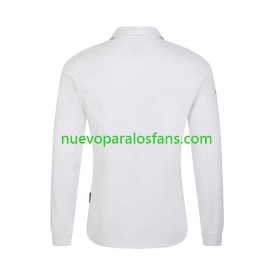Camiseta de Fútbol Inglaterra Hombre Casa Rugby World Cup 2023 Manga Larga