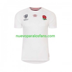 Camiseta de Fútbol Inglaterra Hombre Casa Rugby World Cup 2023 Manga Corta