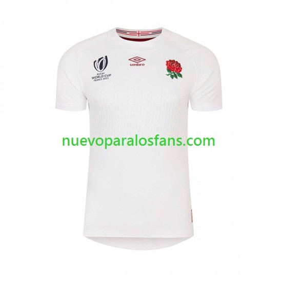 Camiseta de Fútbol Inglaterra Hombre Casa Rugby World Cup 2023 Manga Corta